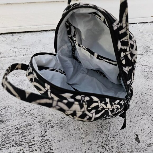 Vera Bradley Women Lunch Bag Black/White Floral Bag - Picture 13 of 14